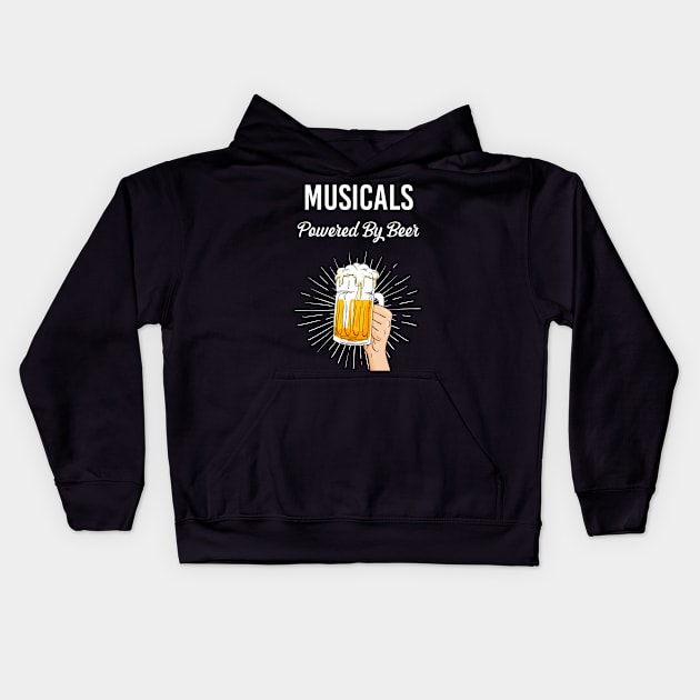 Beer Musicals Kids Hoodie by Happy Life